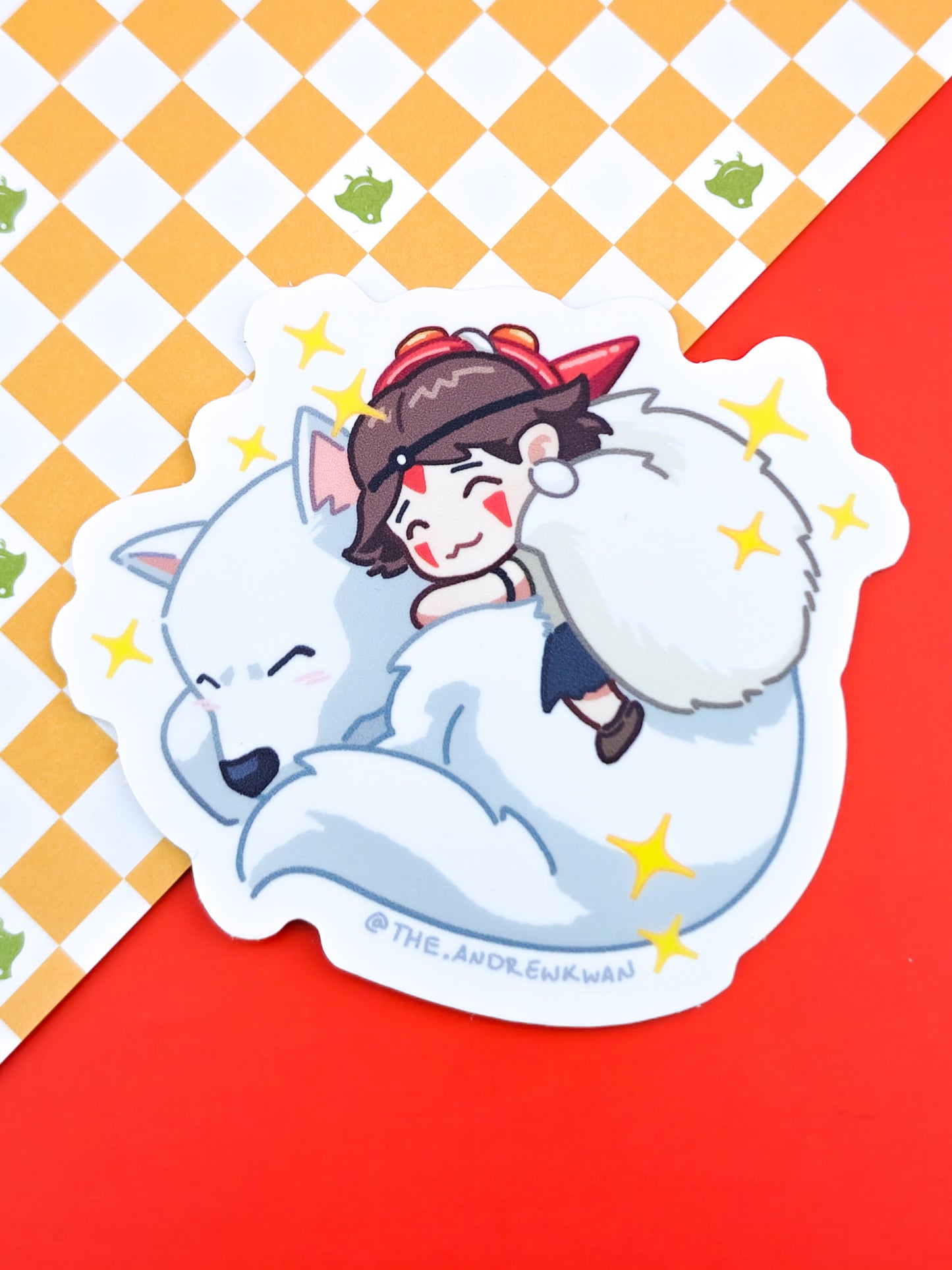 Princess Wolf Cuddle Sticker