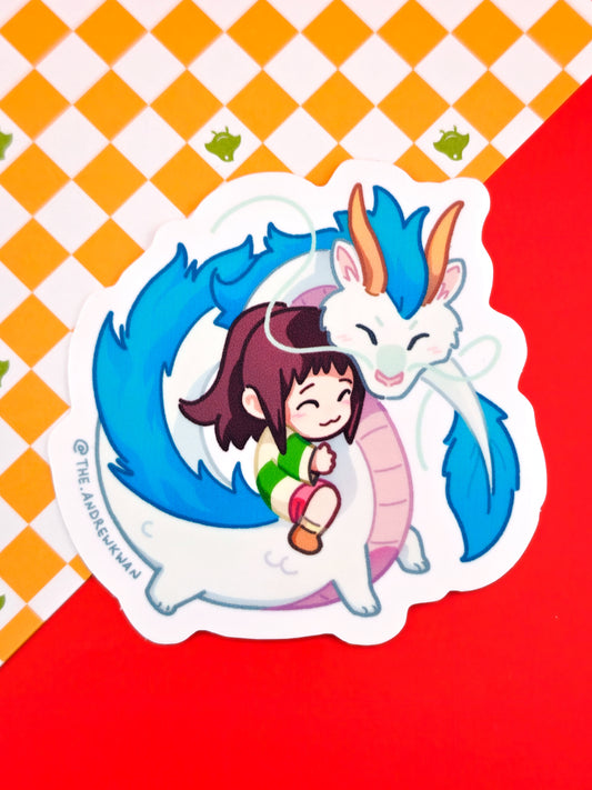 Spirited Dragon Ride Sticker