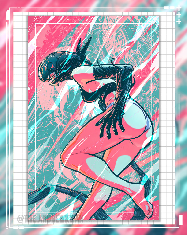 Chainsaw Bomb Devil Print