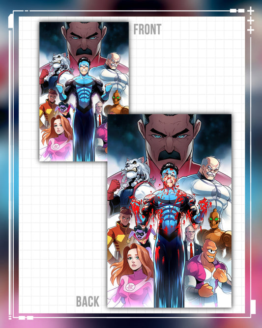 Invincible Blue Double-Sided Print
