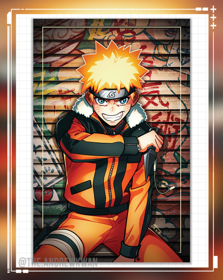 Hidden Leaf Punk Print