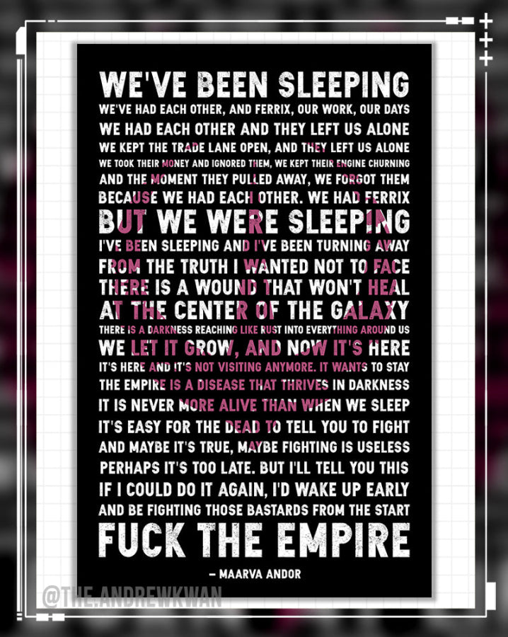 Marrva’s (EXPLICIT) Speech Andor Star Wars Print