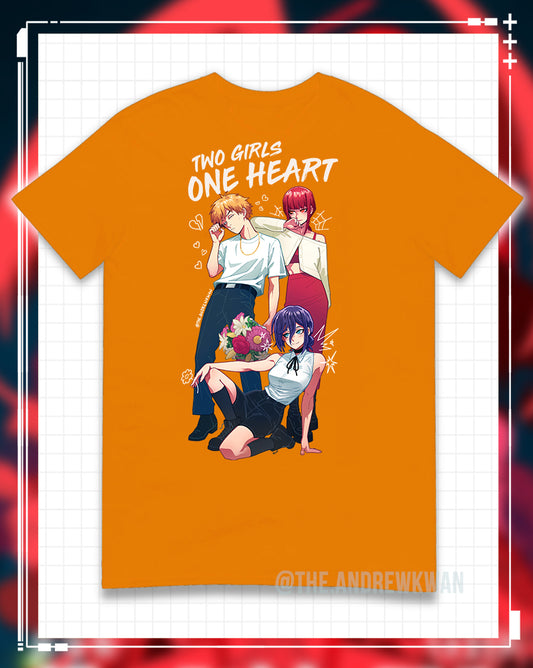 2 Girls 1 Chainsaw Heart - Short Sleeve Unisex T-shirt