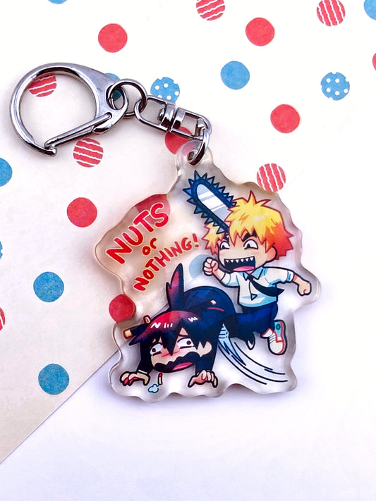 Chainsaw Nuts or Nothing Charm