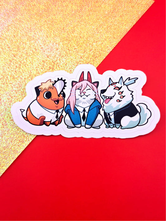 Chainsaw Pets Sticker