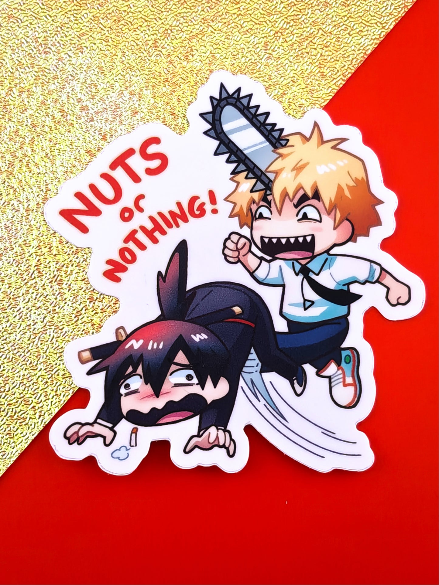 Chainsaw Nuts or Nothing Sticker