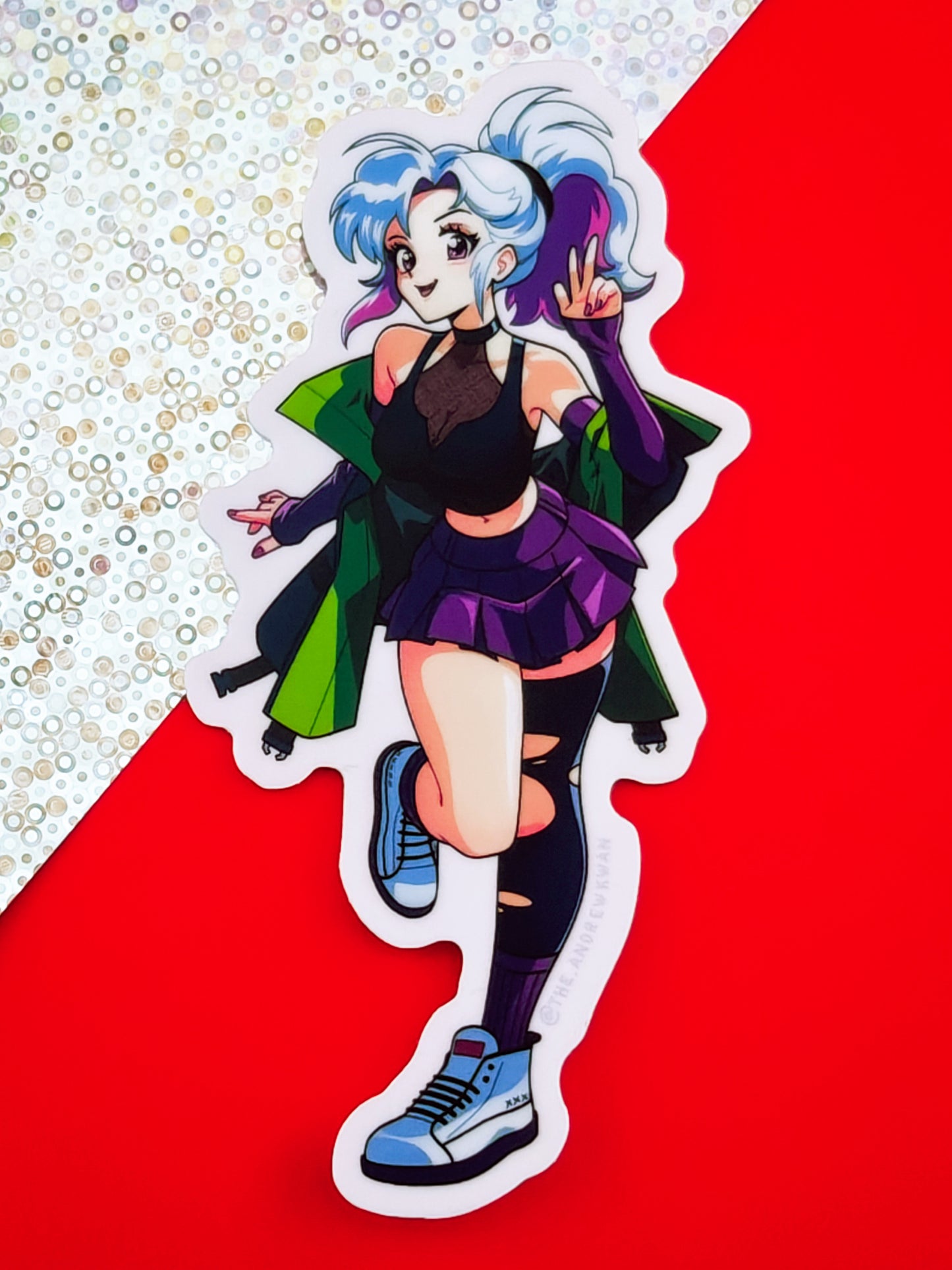 Retro Anime Original Character Stickers