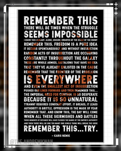 Nemic’s Speech Andor Star Wars Large Format Poster