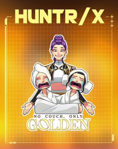 No Couch, Only Golden Kpop Demon Hunters Sticker