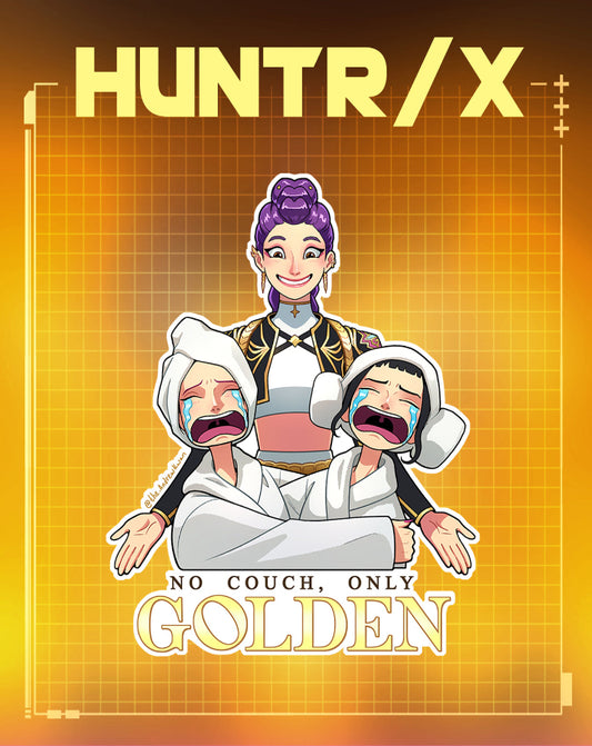 No Couch, Only Golden Kpop Demon Hunters Sticker