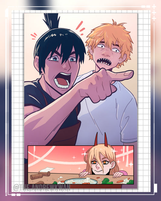 Chainsaw Cat Meme Print