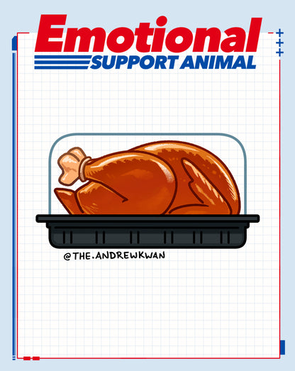 Emotional Support Roast Chicken Charm