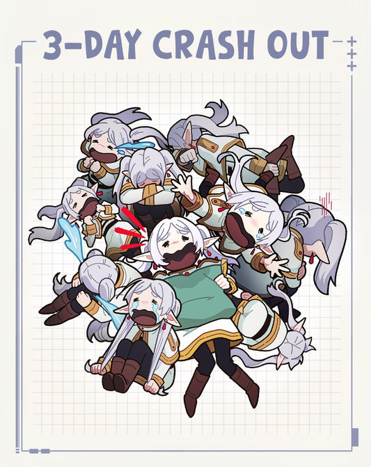 3 Day Crash Out Sticker