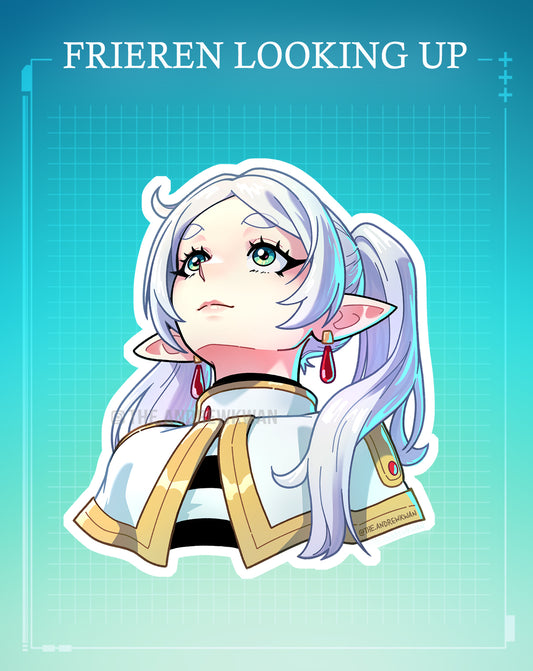 Frieren Looking Up Sticker