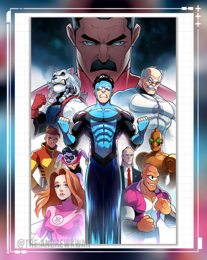 Invincible Blue Double-Sided Print
