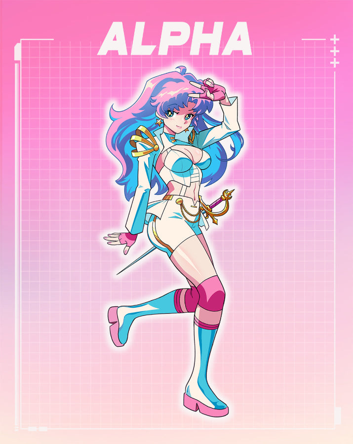 Retro Anime Original Character Stickers
