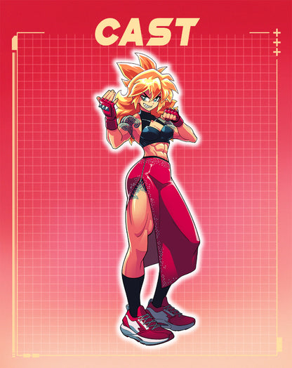 Retro Anime Original Character Stickers