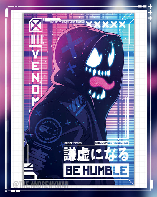 Neon Cybperunk Venom Print