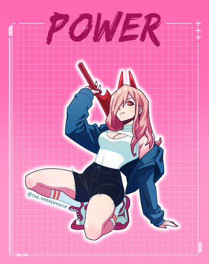 Chainsaw Power Sticker