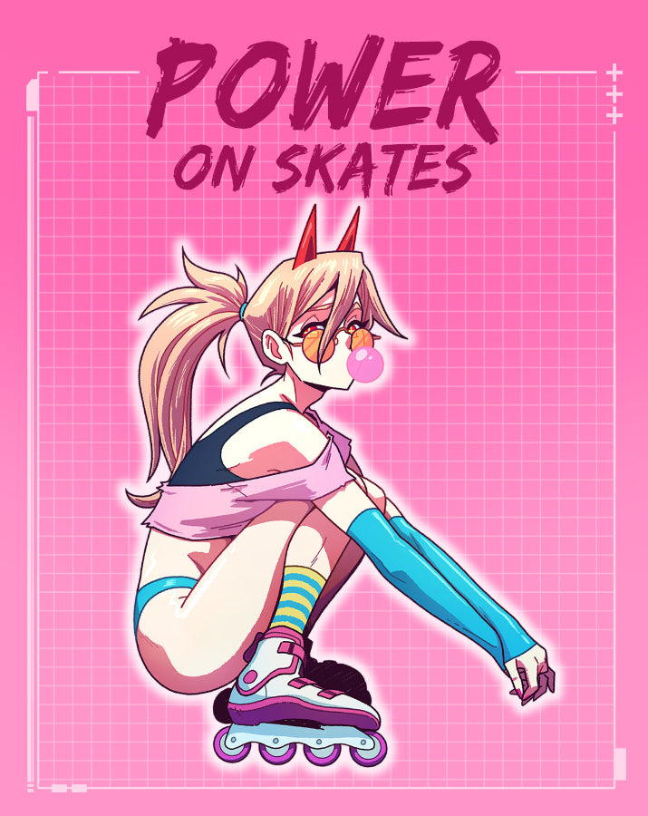Chainsaw Power on Skates Sticker
