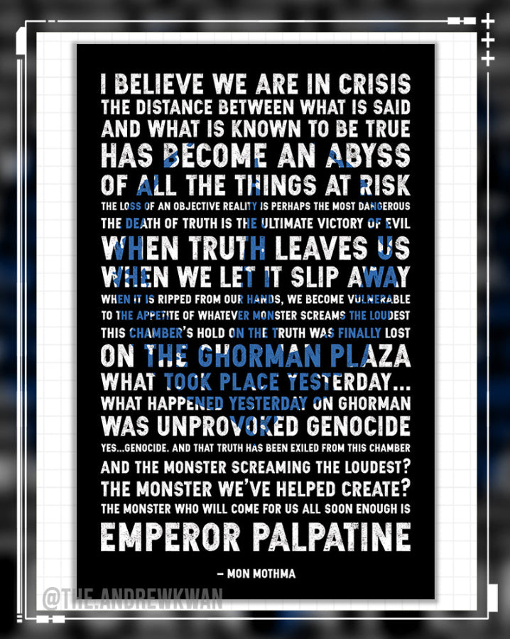 Mon Mothma’s Speech Andor Star Wars Print