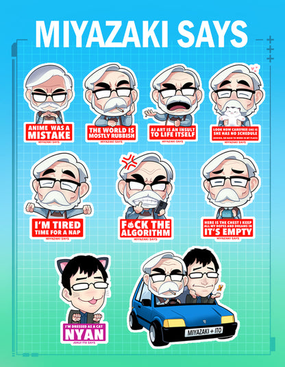 Miyazaki Says Stickers