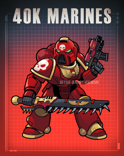40K Marines Stickers